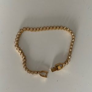 Swarovski Small Tennis Bracelet- Gold